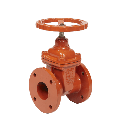 Kirloskar SG Iron  Resilient  Seated Sluice Valve PN16 ,Cat No: RESINRSV,PN1,STEM-SS316,HW,DR-IS, Flg FF IS 1538 Tbl 4&6 , GGG40 Body ,  Wedge : EPDM encapsulated GGG40,Shaft :-SS316 ,Seat : EPDM, HandWheel Operation