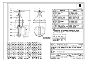 Kirloskar Sluice -Gate Valve PN1.0/1.6->C I I:Body & Wedge ,Shaft :-12CR12, body & Wedge Seat :Bronze. 150/300/600 cl  WCB :Body & Wedge 13% Cr. Trim  Hand Wheel Oper.  Choose Pr Rating->