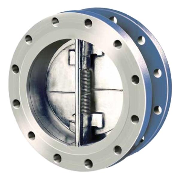 Kirloskar Make Duel Plate Check(Reflux) Valve , Cat No :DPCV WCB CF8 FLG 150#,Body :WCB,Disc:-:SS304,150# Flanged ANSI RF,Body Seat:-Nitrile,Disc Seal:-SS410,Hing Pin:-SS410 - Valvesekart